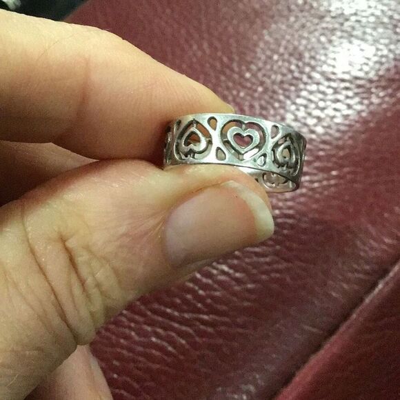 Ring, Sterling Silver Heart Ring, size 7.5, NEW, Handmade, artisan, gift - Picture 2 of 6